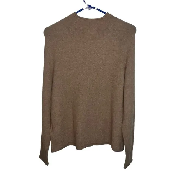 J. Crew Rollneck Sweater Supersoft‎ Yarn Wool Alpaca Blend Small New Brown Hole - Image 5