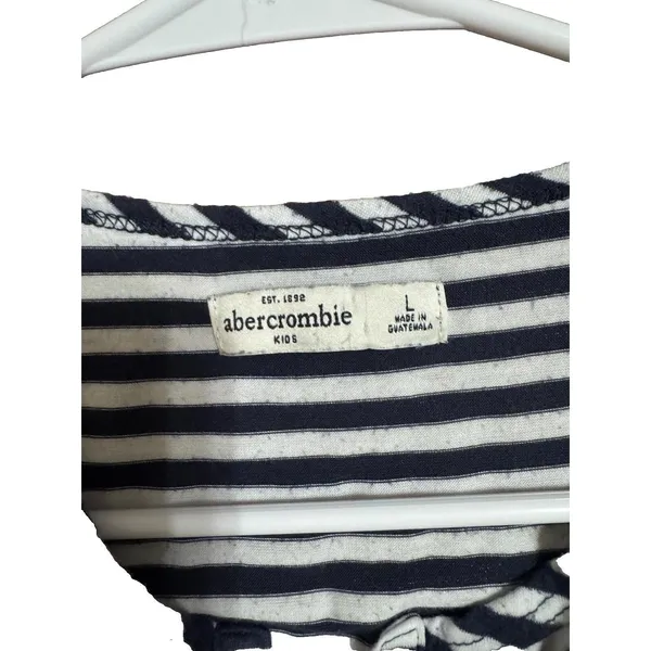Y2k Abercrombie & Fitch striped Babydoll Lace Top - Size L‎ - Image 2