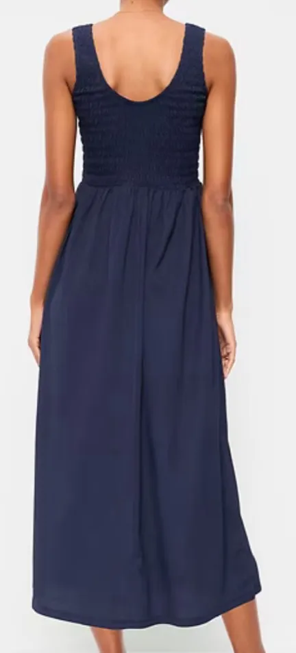 Old Navy Fit & Flare Lightweight Smocked-Bodice Midi Dress - Image 3