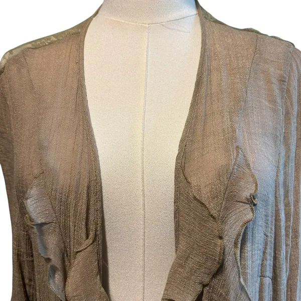 Shawl Open Lace Back Gauze SZ 1X J GEE Oversized Top Drapery Victorian Coquette - Image 3