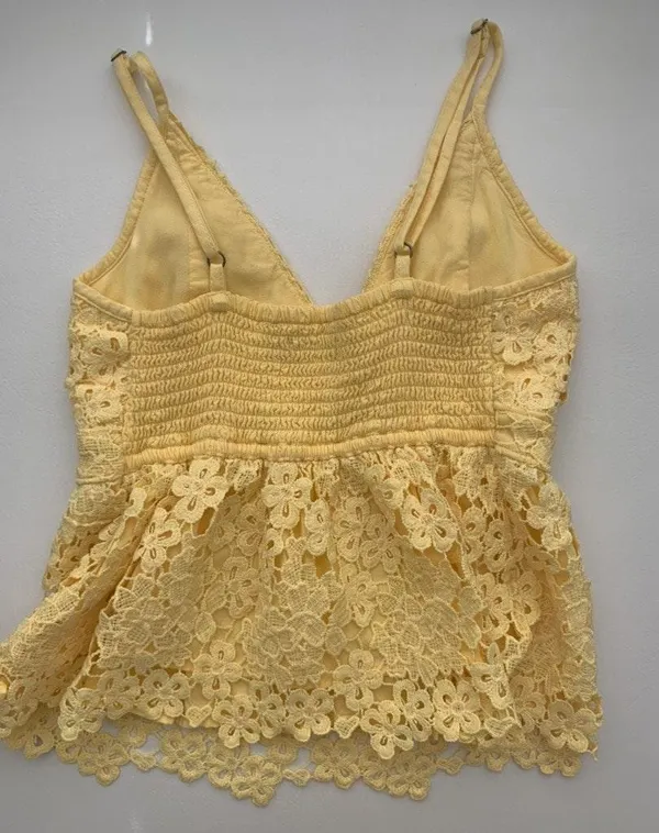 Abercrombie yellow peplum tank - Image 3