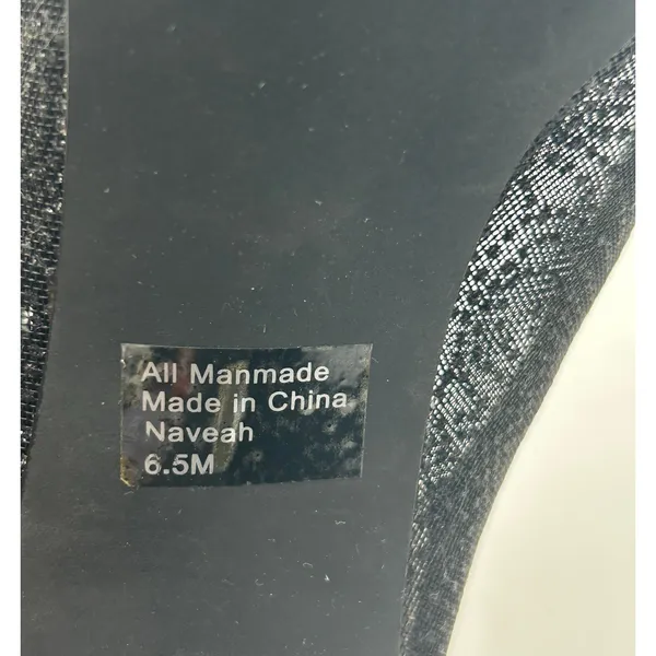 Style & Co Naveah Black Glitter Mesh Peep Toe Heels Party Sparkly Women 6.5‎ - Image 8