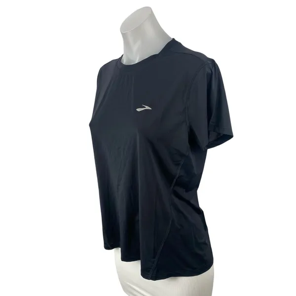 NEW Brooks Sprint Free Short Sleeve 3.0 Black Athletic Activewear Shirt Top Sz M - Image 2