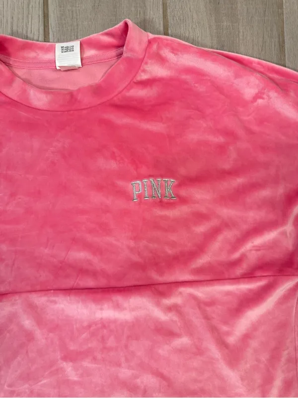 PINK Victoria's Secret Plush Crewneck Sweatshirt in Bright Pink - Image 3