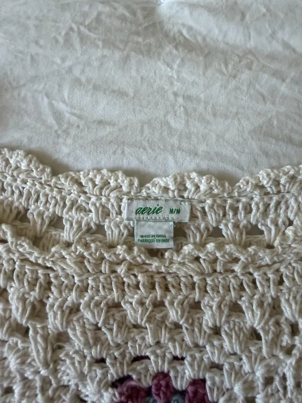 Aerie crochet flower top - Image 2