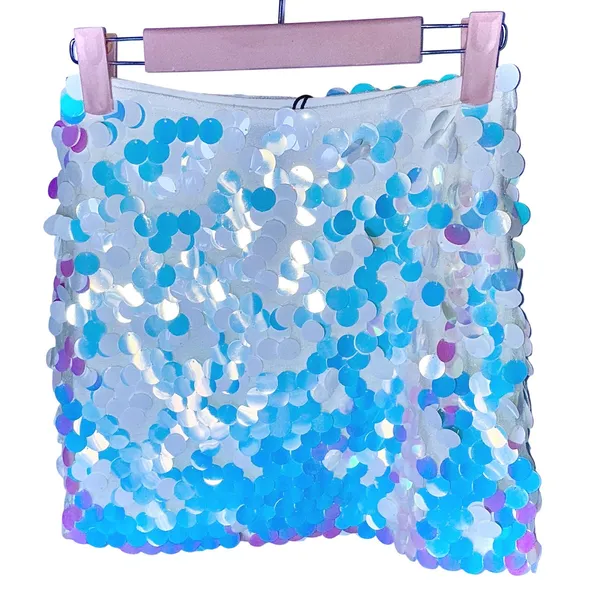 NWT Nasty‎ Gal Iridescent Disc Sequin Mini Skirt US Size 0 - Image 5
