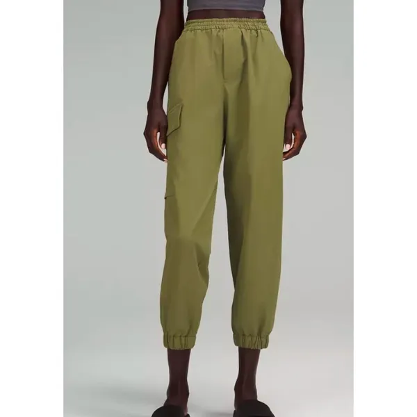 lululemon lab High-Rise Cuffed‎ Trouser Cargo Casual Pants 26" Stone Size 6 - Image 2