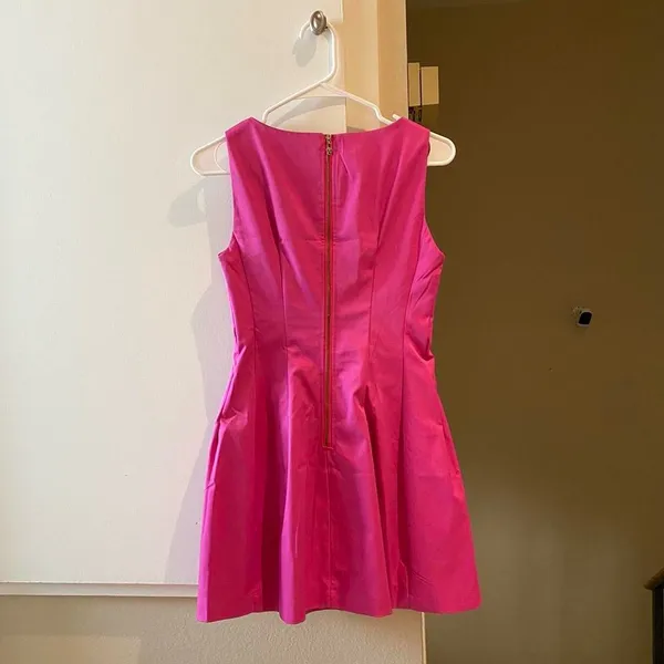 Elegant Barbie Pink sleeveless Mini Dress - Image 2