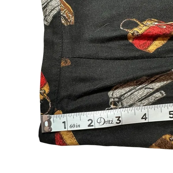 Vintage 90s Black Funky Wacky Weird Fashion MIDI Skirt Animal Print size 4 - Image 5