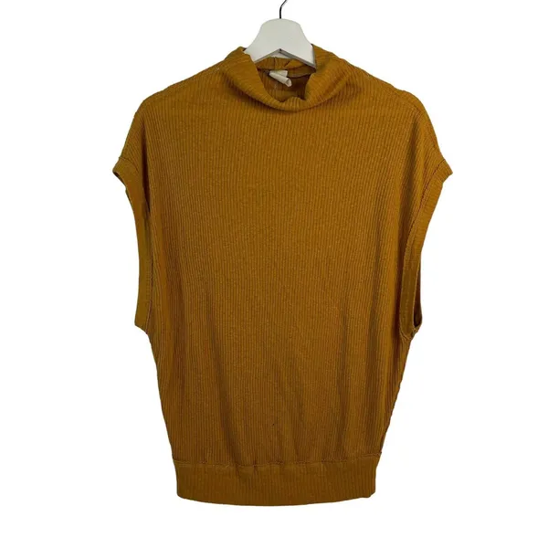 We The Free People Size S Top Madeline Anthro Relaxed Golden Haze Yellow Women's - Image 4