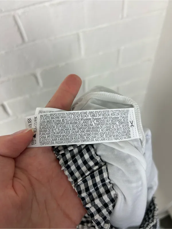 Forever 21 Gingham Plaid Ruffle Mini Skirt Size S - Image 7