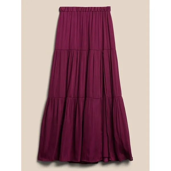 Banana Republic Womens‎ 2-Piece Satin Halter Top Maxi Skirt Set M Romantic Flowy - Image 5