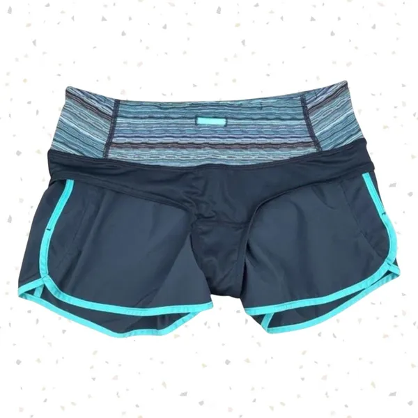 Lululemon Run Times Shorts Navy Space Dye Retro Style Athletic Running Size 4 - Image 7
