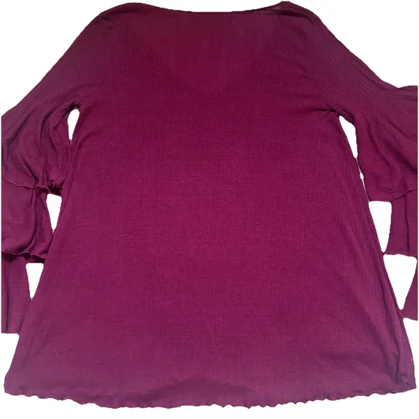 Free People Beach Magenta Size S Seashore Mini Dress Bell‎ Sleeves Boho Hippie - Image 9