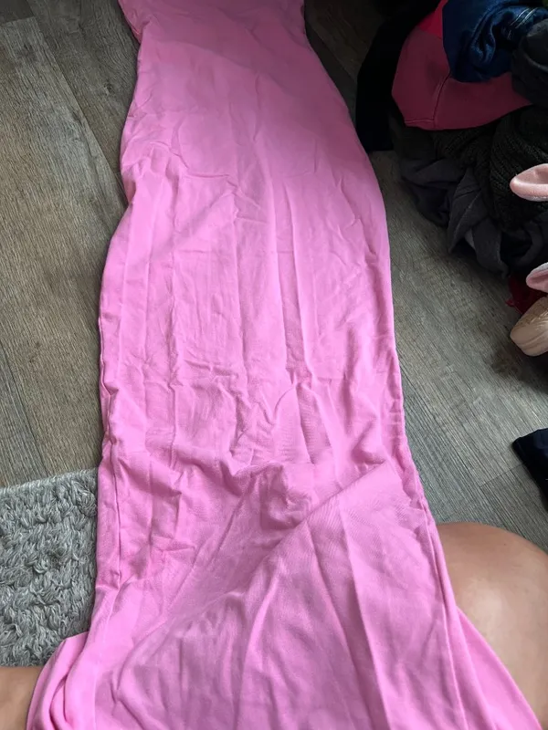 NEW • Skims • Soft Lounge Sleeveless Long Maxi Dress Cotton Candy Pink Ribbed - Image 7