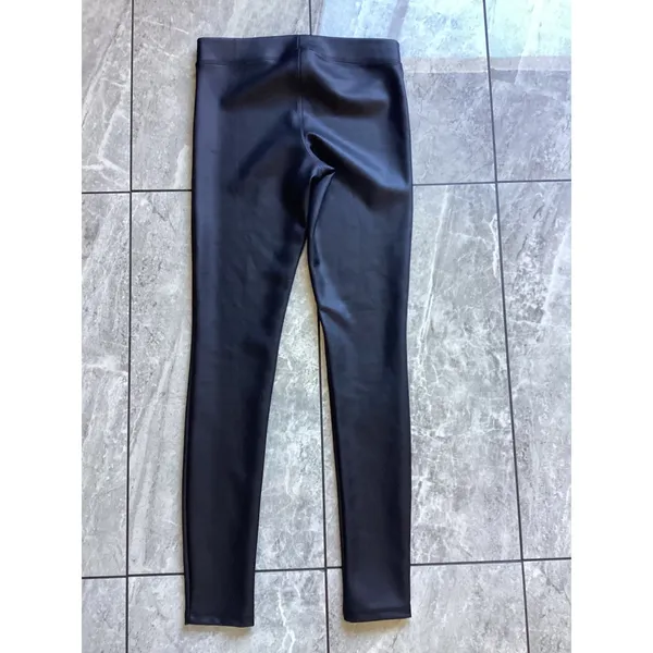 Express Women Black Faux Leather Leggings High Rise Stretch XS 2212 - Image 5