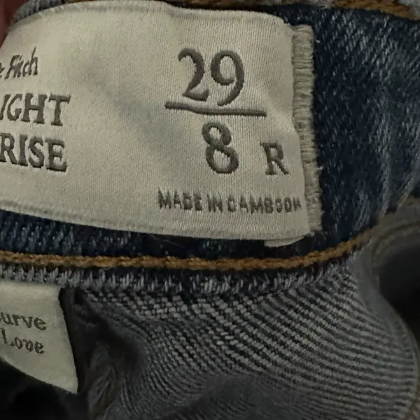 Abercrombie Curve Love Ankle Straight‎ Ultra High Rise Distressed Jeans 29 8R - Image 11