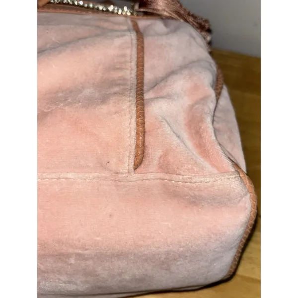 Juicy Couture Embellished Pink Velour Daydreamer Shoulder Bag Purse Vintage Y2K - Image 10
