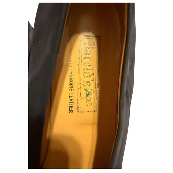 Vintage Harold's Black Suede Cap-Toe Flats Loafers‎ size 9AA Made in Italy - Image 8