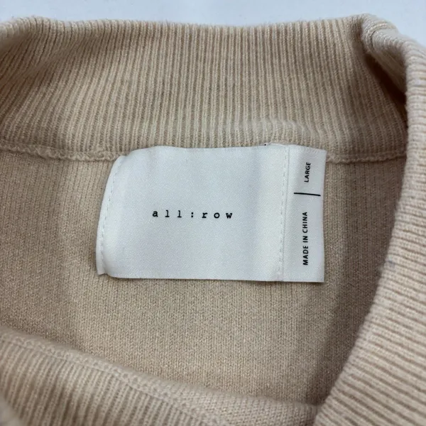 All:Row Sweater Womens Size Large Cream Crew Neck Elegant Classic Minimalist - Image 2