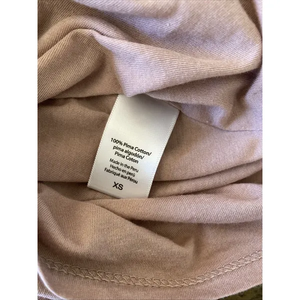 Beyond Yoga Ruched Side Bodycon Dress Womens XS Pink Pima Cotton V-Neck Mini - Image 7