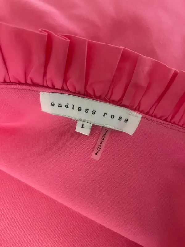 Endless Rose One Shoulder Pink Ruffle Bodysuit - Image 5