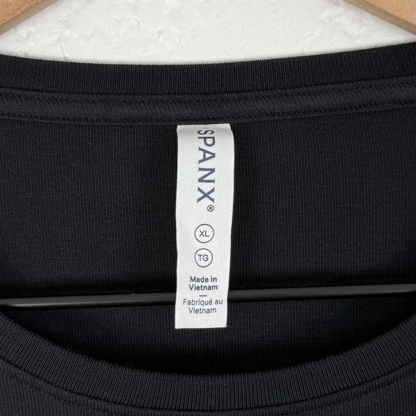 Spanx Better Base Twist and Fold Long Sleeve Wrap Top in Black Size XL NWT - Image 4