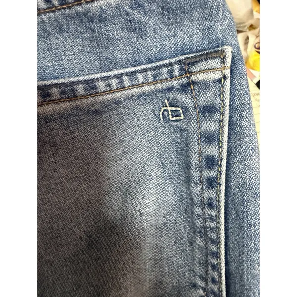 Rag & Bone Suji Denim Skirt Lexi Medium Wash Size 29 Raw Hem - Image 5