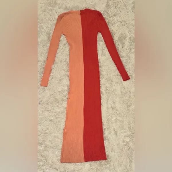 NEW Staud Shoko Long sleeve ribbed Sweater midi Dress Sz S - Image 10