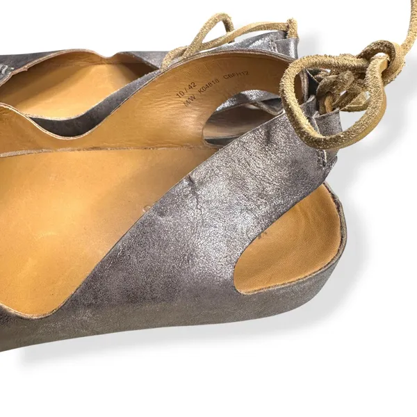 Kork-Ease Rebecca Sandal Metallic Leather‎ Pewter Boho Festival Womens 10/42 - Image 6