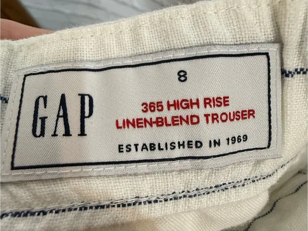 GAP 365 High Rise Trousers Linen Blend, sz 8 - Image 5