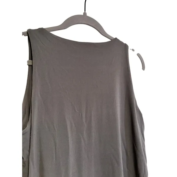 Eileen Fisher Women's Gray 100% Silk Sleeveless Shift Dress Size M - Image 9