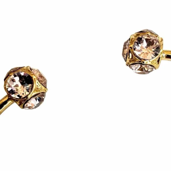 Kate Spade Gold Tone Crystal Open Cuff Bracelet - Image 9