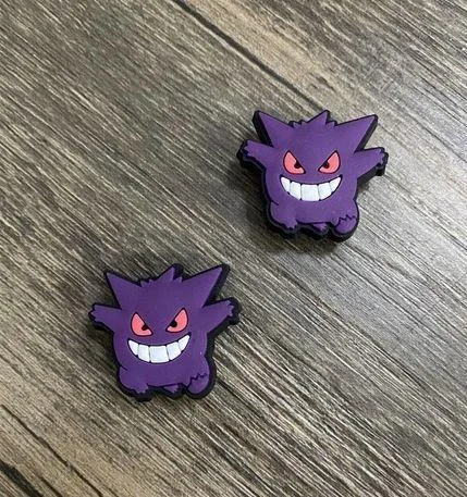 Pokemon Gengar Japanese Anime Video Game Charm For Crocs Shoe Charms - 2 Pieces - Image 3