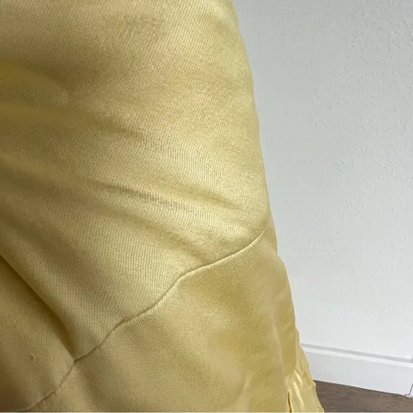 Alexis Saab Pleated Drop Waist Maxi Dress in Yellow S - Image 9