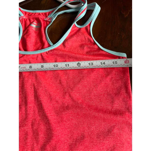 Hind Women's Athletic Tank Top Medium Red with Light Blue Trim - Image 4