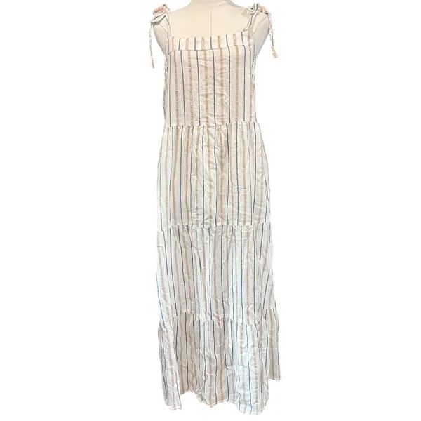 Maxi Dress Layered Smocking Cottage Y2K Peasant Boho Summer SZ XL Cassee's - Image 2