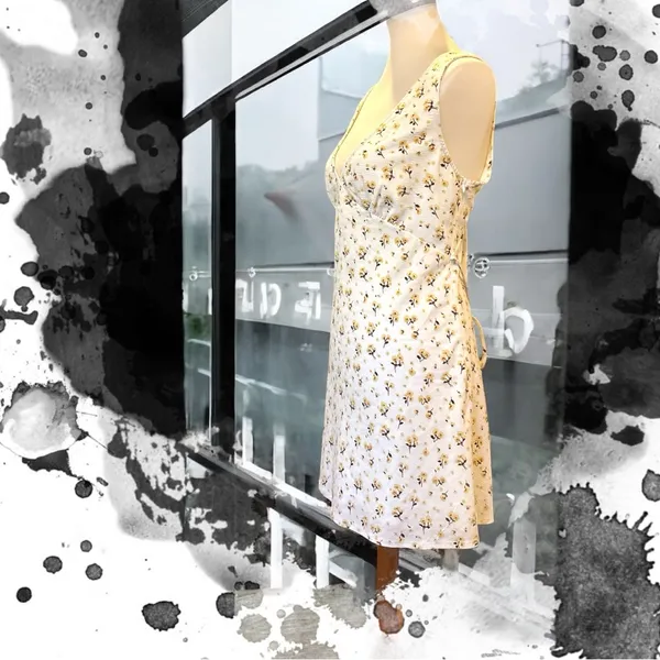 Princess Polly Nellie Yellow Floral V-Neck Mini Dress - Size 10 (US) - Image 2