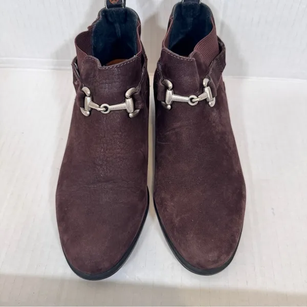 Ariat Brown Suede Leather Ankle Boots Womens 6 Fall Booties Western Boho Comfort - Image 7