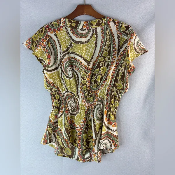 Sere Nade XL Workwear Paisley Women's Button Down Front Blouse Top - Image 2
