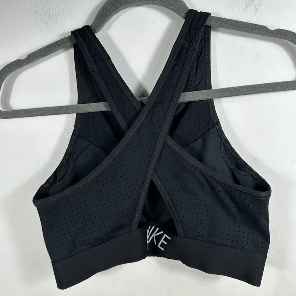 Nike Pro Dri-Fit Black Perforated‎ Sports Bra Racerback Women’s S - Image 3