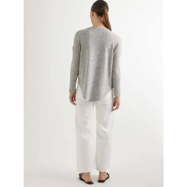 ✨Quince Brushed Lounge Long Sleeve Marled Grey Sz XL Tee✨ - Image 4