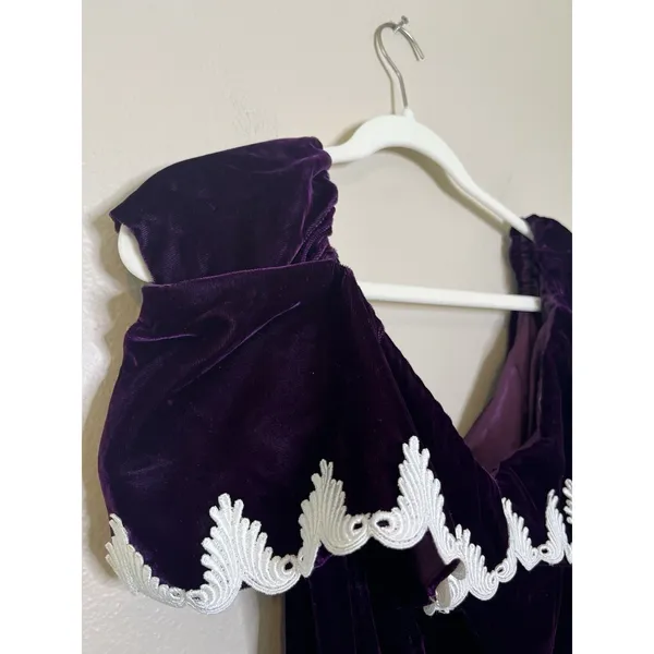Women's Velvet Dress Jordan Gothic Evening Long Maxi 90s Whimsigoth Embroidered - Image 3