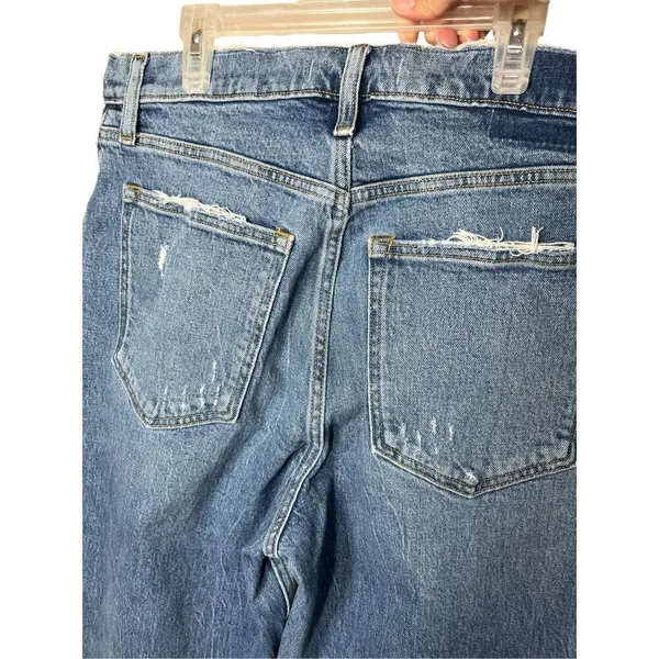 Abercrombie & Fitch Curve Love Ultra‎ High Rise 90s Straight Jeans Size 32/14 - Image 9