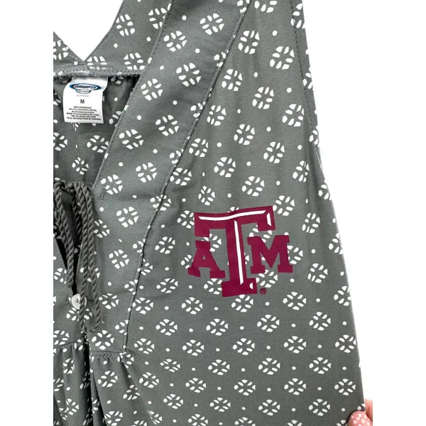 Texas A&M Aggies Concepts Sport Cloud 7‎ Gray Sleeveless Romper Pajamas M Lounge - Image 3