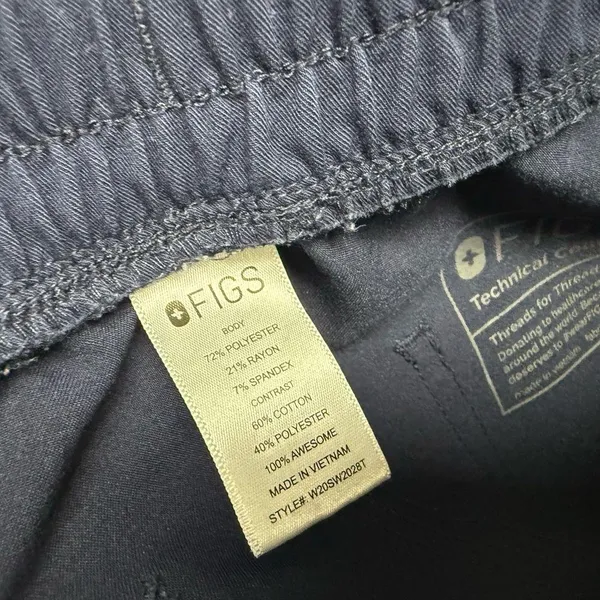 Figs Women Size XS Technical Collection Navy Blue Scrub Joggers - Image 7