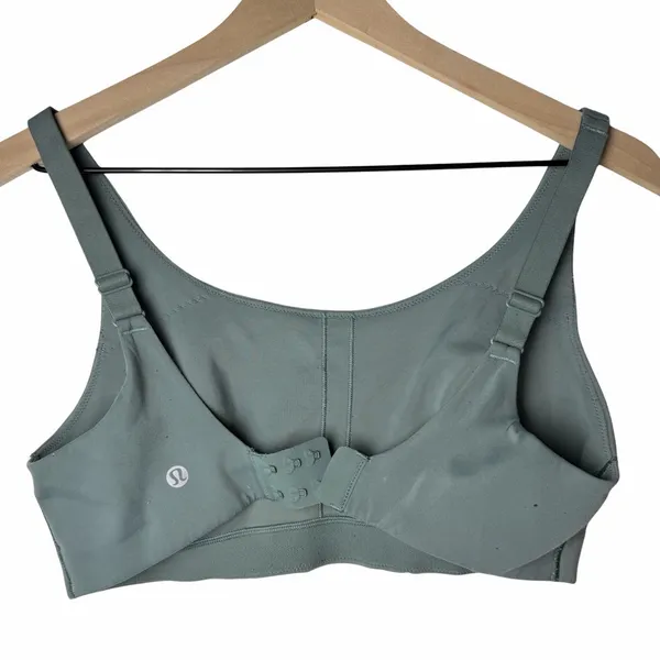 Lululemon In Alignment Straight-Strap Bra Tidewater Teal Green size 10 C/D - Image 2