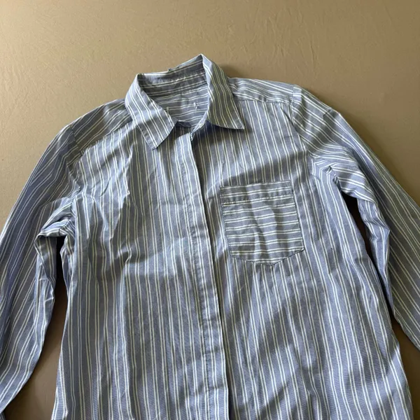 Calvin Klein Striped Cotton Shirt Dress - Image 4