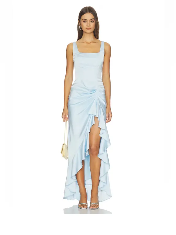 More To Come Phoebe Ruffle Maxi Dress in Baby Blue - Image 2