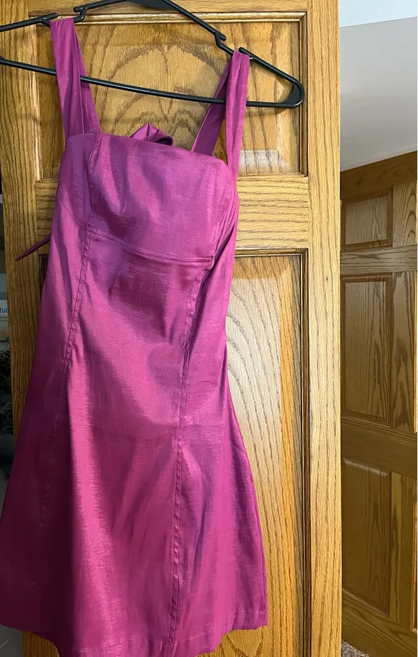 Lucy in the Sky chrome purple pink bodycon dress - Image 3
